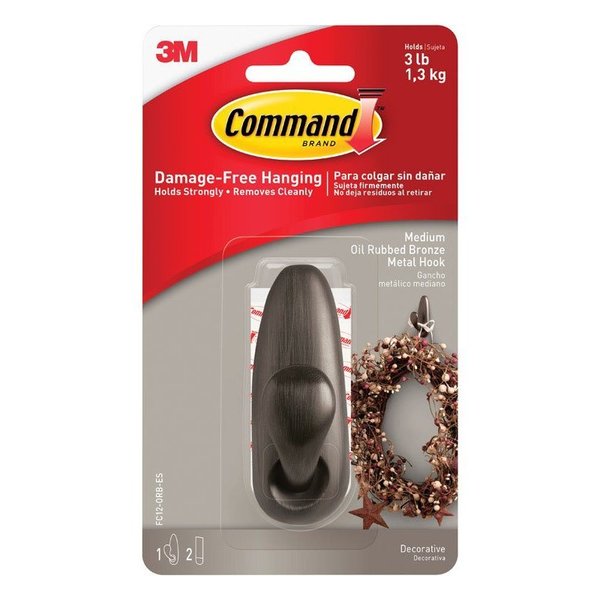 Command Hook Metal Medium Oil Rub Brnz FC12-ORB